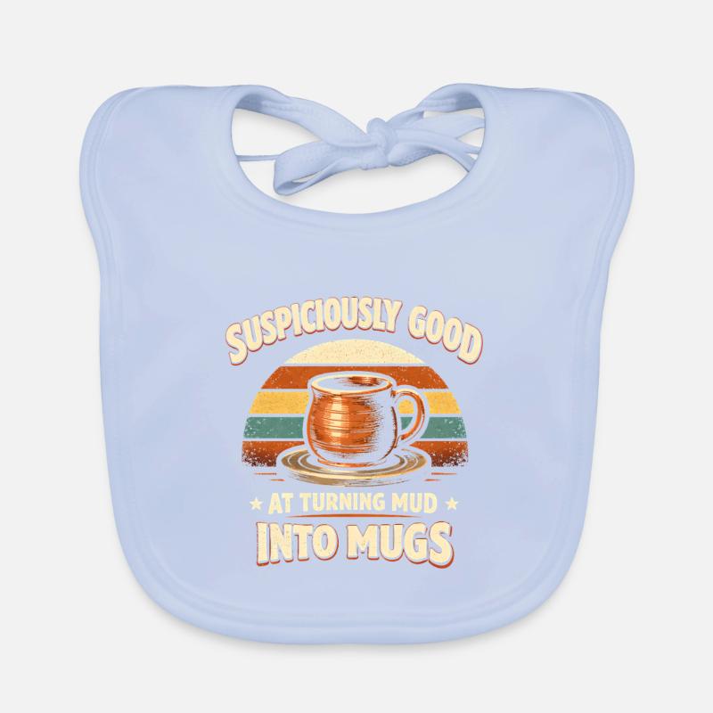 Mud Becomes Cup | Pottery Organic Baby Bibs