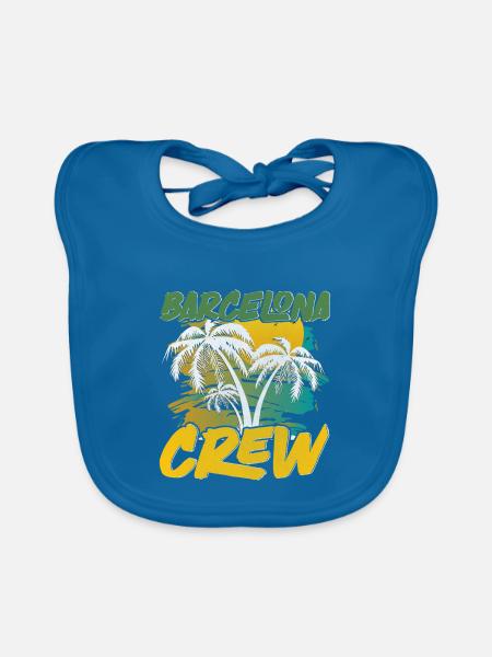 Barcelona Crew - Baby Bio-Lätzchen - Pfauenblau