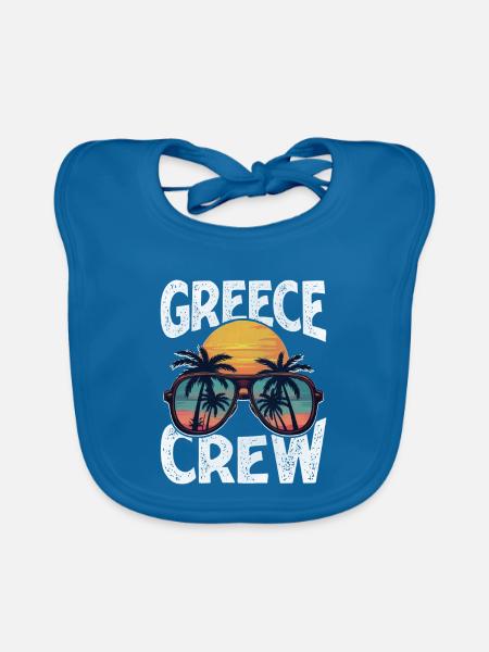 Greece Crew - Baby Bio-Lätzchen - Pfauenblau