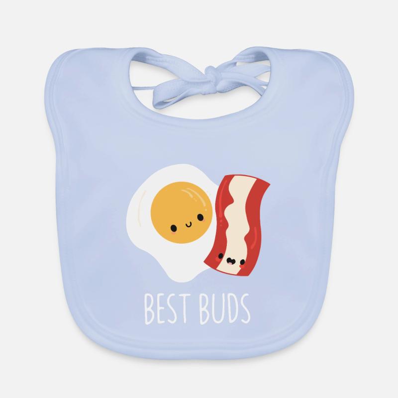 Best Buds Egg and Bacon Organic Baby Bibs