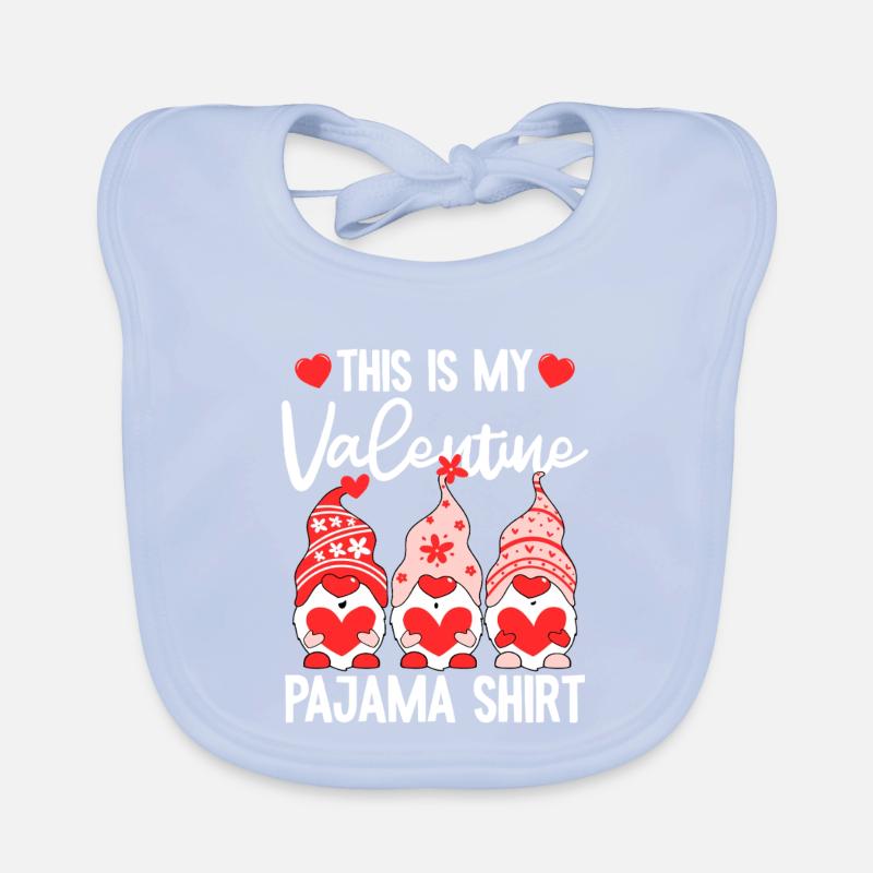 Valentine Gnome Pyjama-Hemd Baby Bio-Lätzchen
