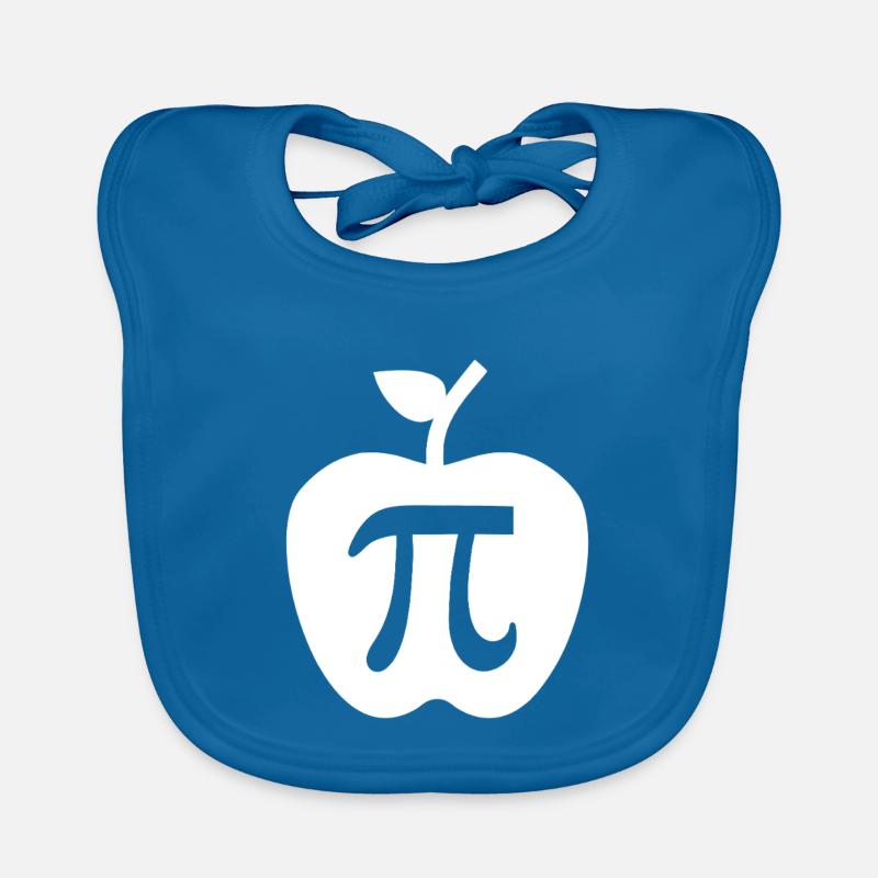 Pi Apple Minimalist Logo Organic Baby Bibs