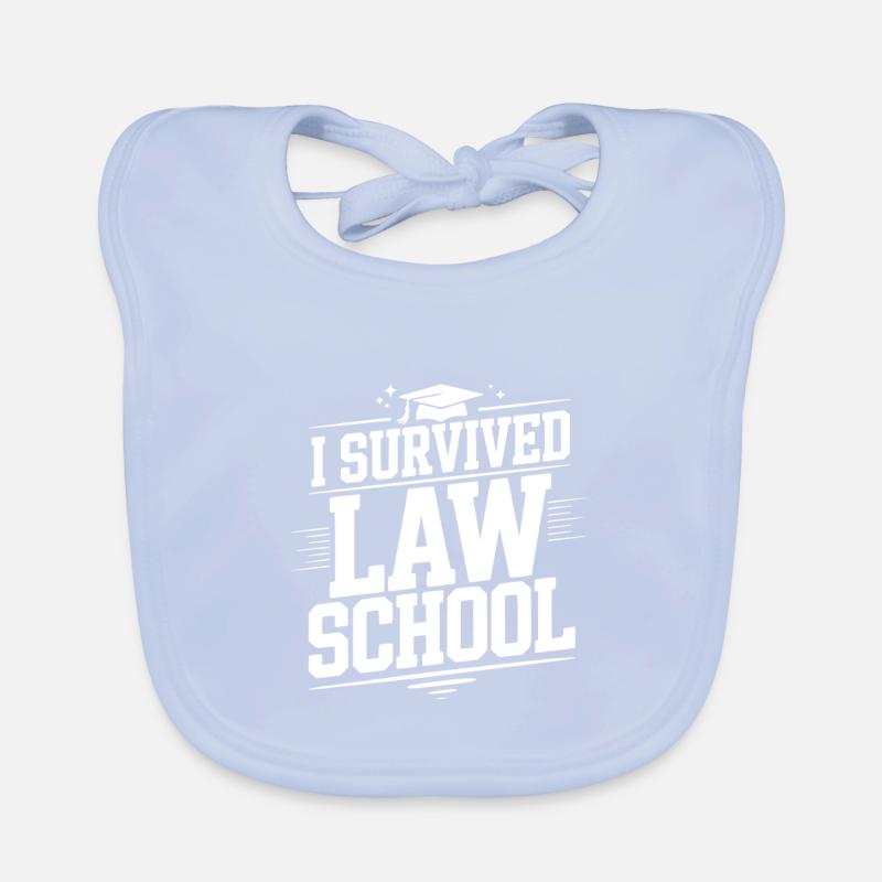 I Survived Law School Organic Baby Bibs