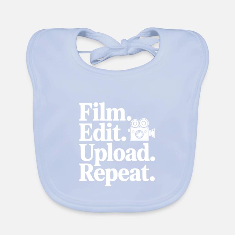 Film. Edit. Upload. Repeat. Organic Baby Bibs