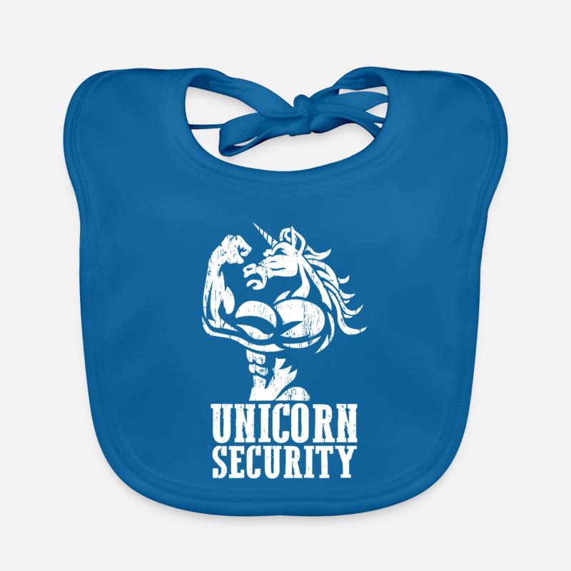 Unicorn Security Emblem Organic Baby Bibs