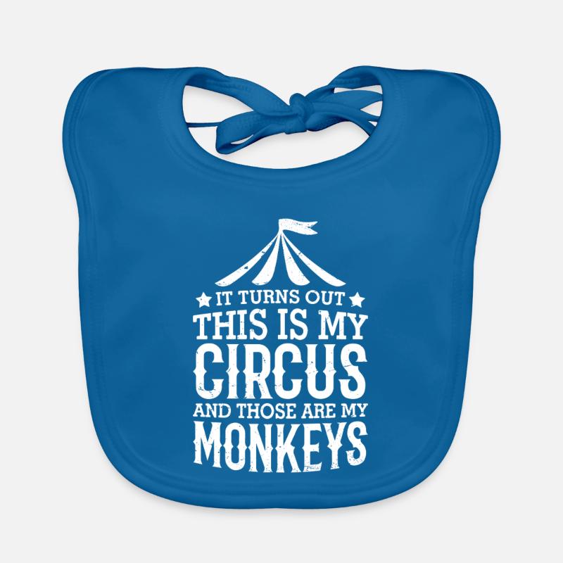 Il s’avère que c’est mon cirque et ce sont mes - Bavoir bio Bébé - bleu paon