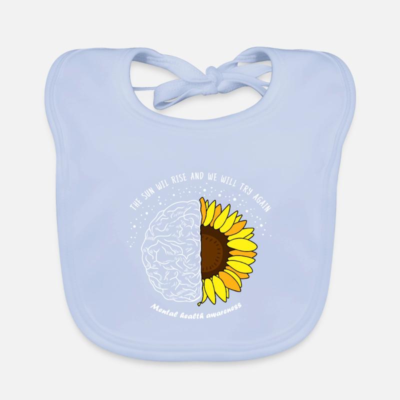 Sonnenaufgangsgeist: Gehirn und Blüte Baby Bio-Lätzchen