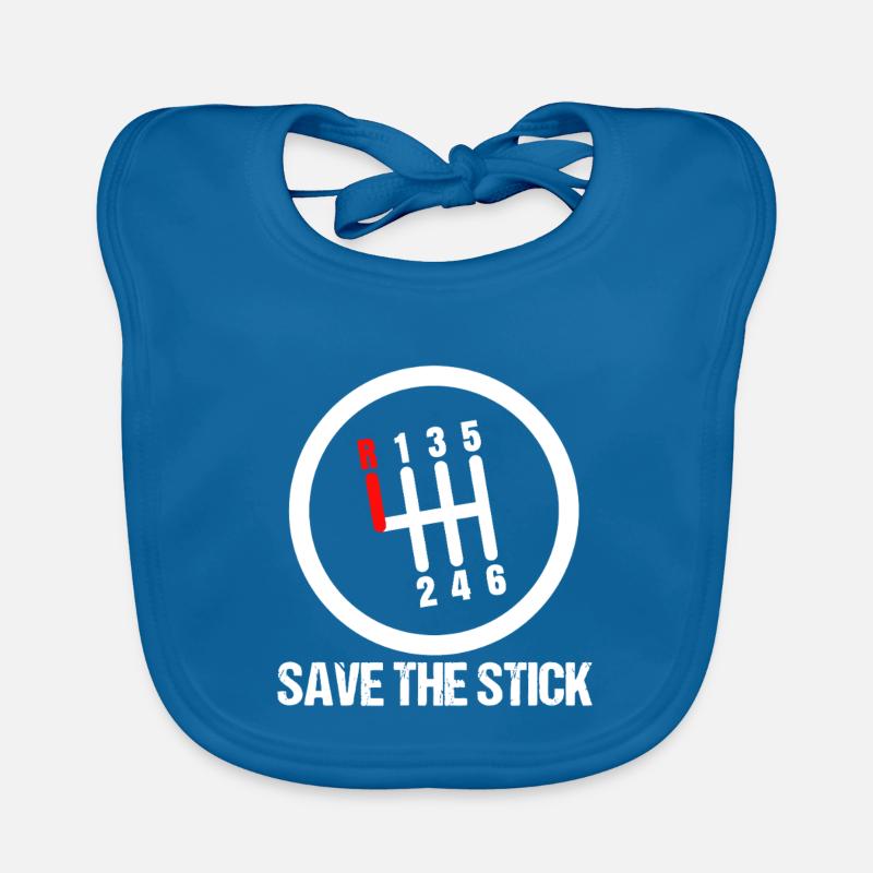 Save the Stick Gear Shift Organic Baby Bibs