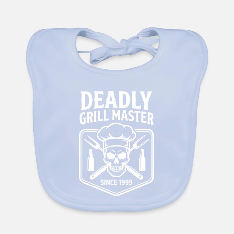 Deadly Grill Master Grilling Since 1999 Gift Organic Baby Bibs