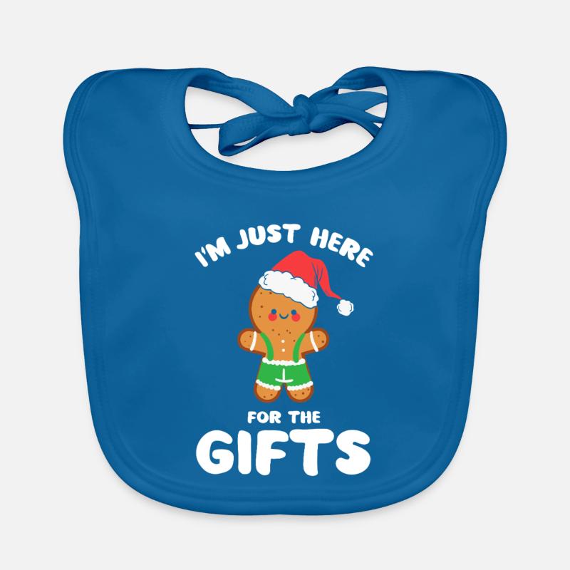 Gingerbread Santa Gift Tee Organic Baby Bibs