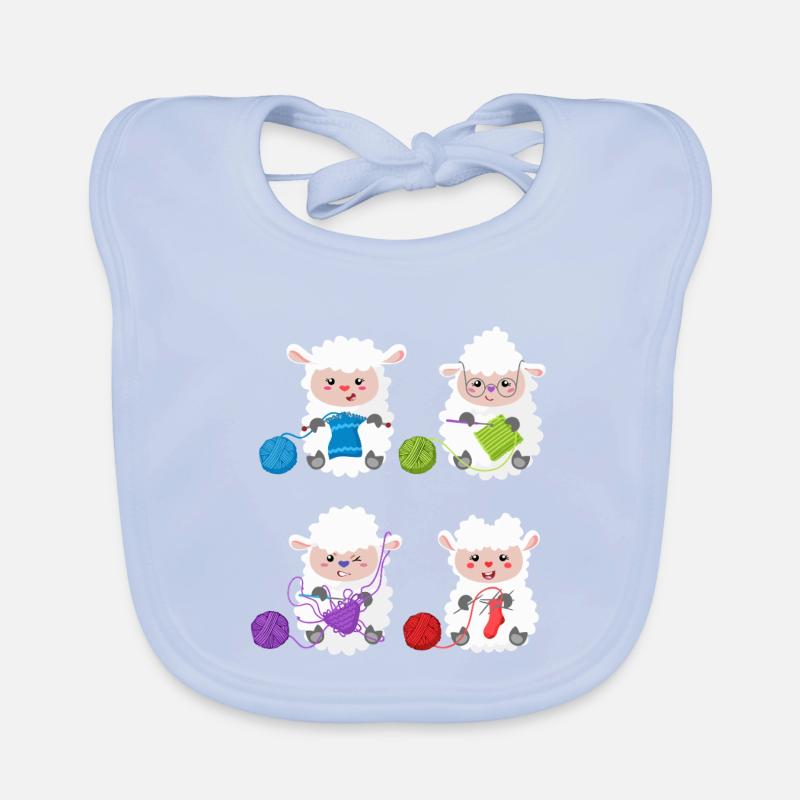 Lambs Knit Yarn Pals Organic Baby Bibs