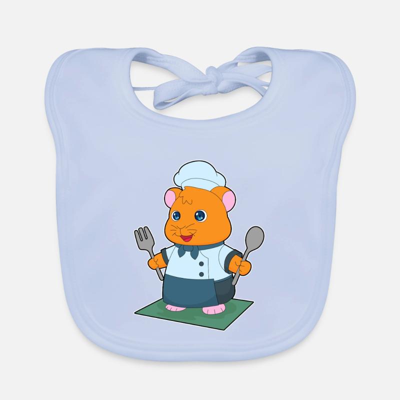 Hamster Cutlery Cooking Kitchen Organic Baby Bibs