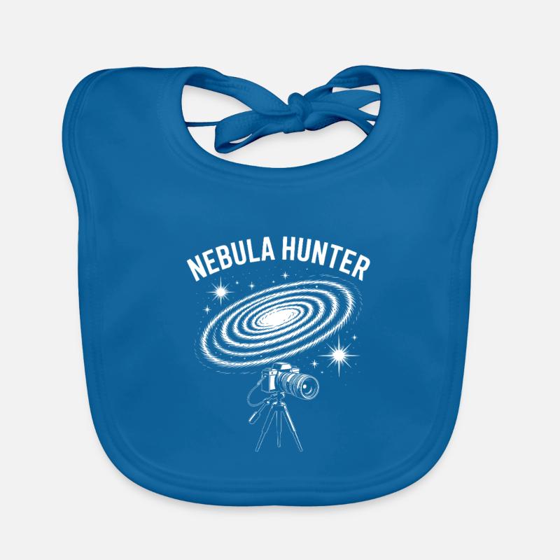 Nebula Hunter Telescope Graphic Organic Baby Bibs