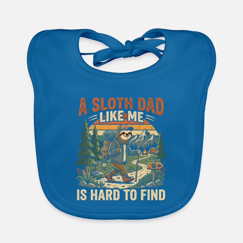 Sloth Dad Wanderabenteuer Baby Bio-Lätzchen