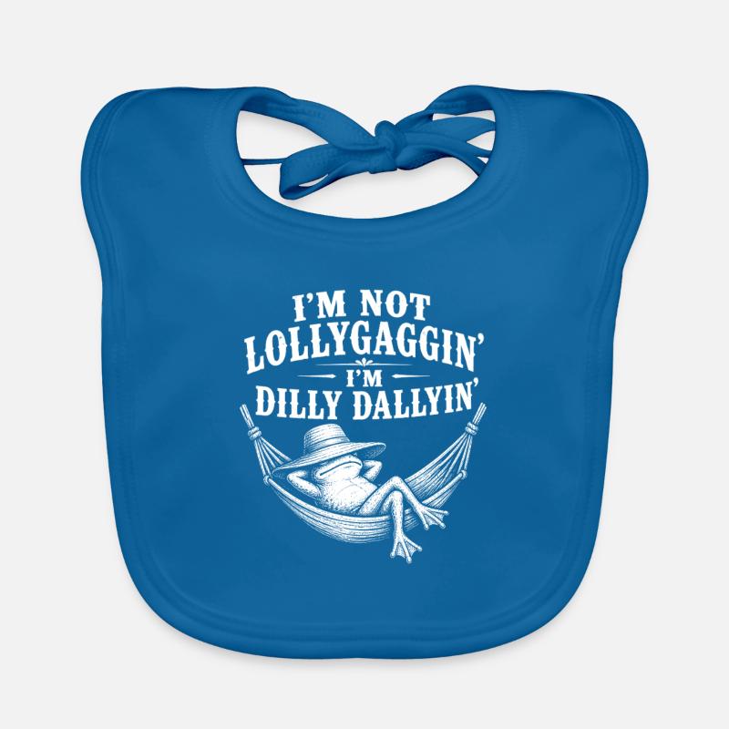 I don't dawdle, I dawdle, you lazy frog! Organic Baby Bibs