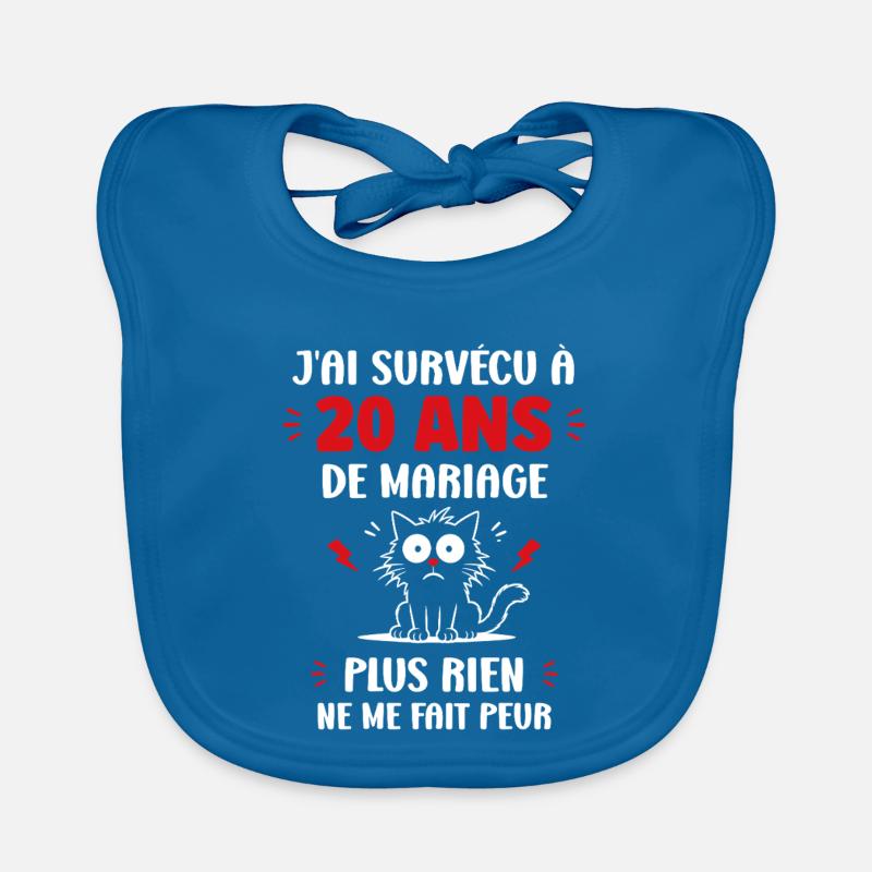 20 ans de mariage Bavoir bio Bébé
