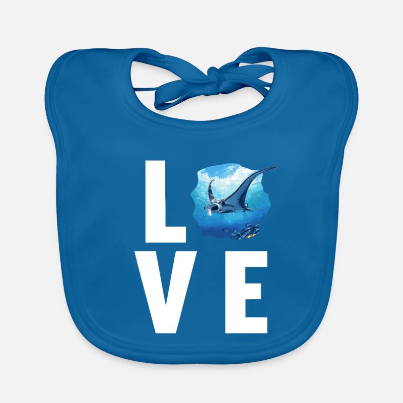 Rochen Mantarochen Baby Bio-Lätzchen