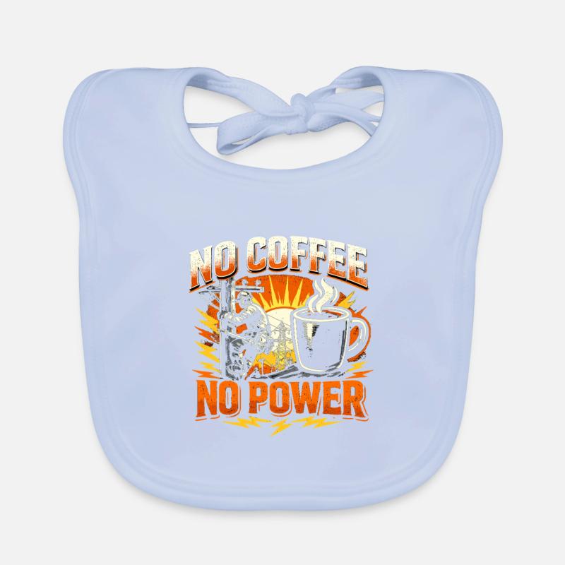 Méfiez-vous du Lineman sans café Bavoir bio Bébé