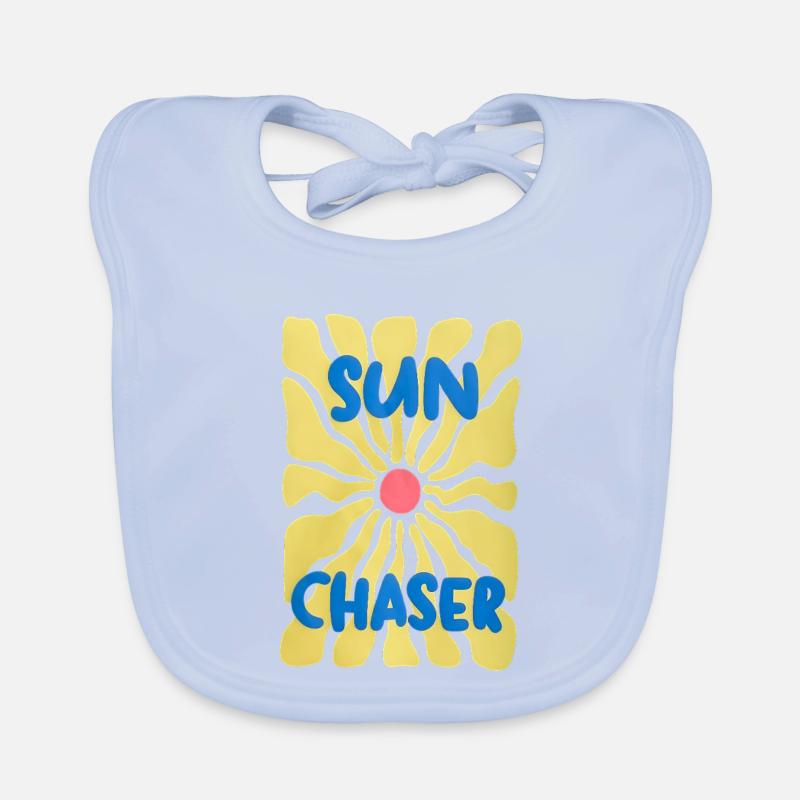Sun Chaser – Design Rétro Fleur de Soleil Organic Baby Bibs