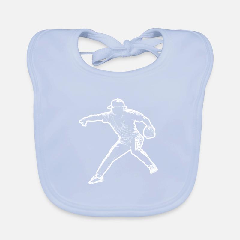 Baseball player Organic Baby Bibs