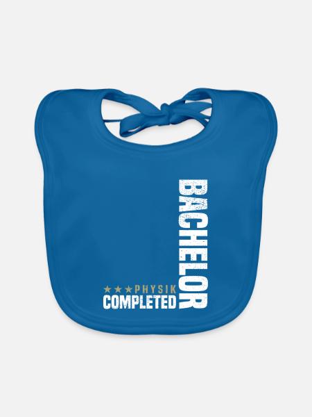 Bachelor Physik - Baby Bio-Lätzchen - Pfauenblau