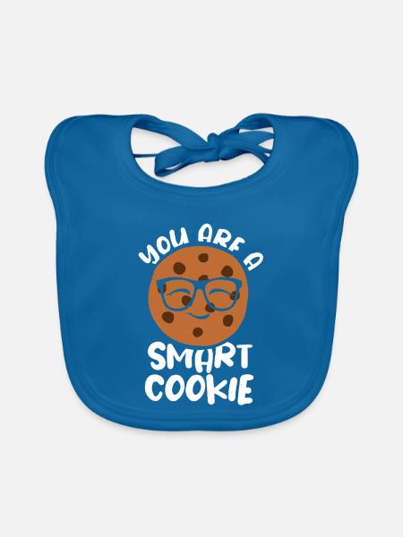 Cookie Plätzchen Keks - Baby Bio-Lätzchen - Pfauenblau