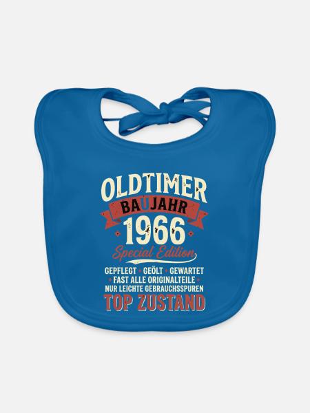 Oldtimer 1966 Special Edition - Baby Bio-Lätzchen - Pfauenblau