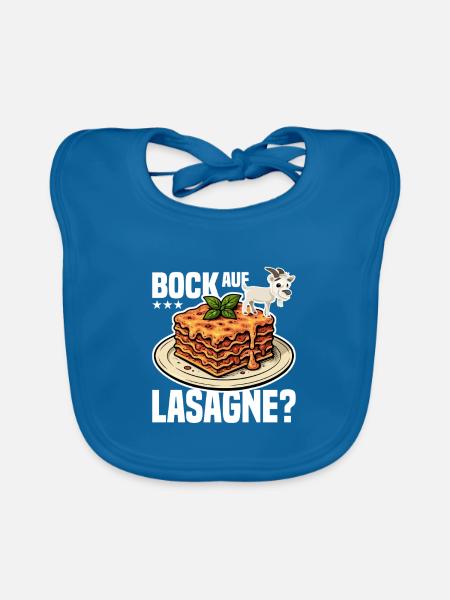 Bock auf Lasagne? - Baby Bio-Lätzchen - Pfauenblau