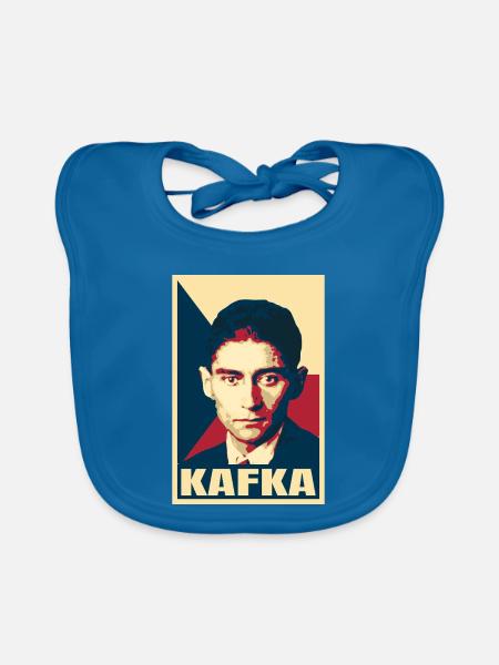 Franz Kafka Schriftsteller Klassische Literaturgeschichte - Baby Bio-Lätzchen - Pfauenblau - Vorne