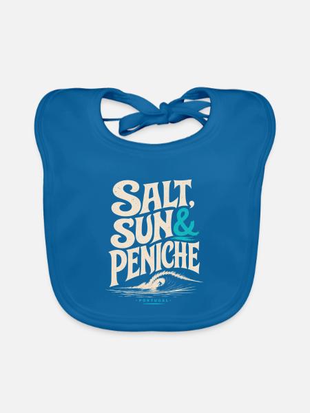 Salt Sun & Peniche - Baby Bio-Lätzchen - Pfauenblau - Vorne