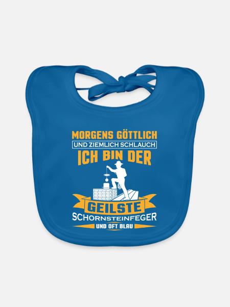 Schornsteinfeger Herren - Baby Bio-Lätzchen - Pfauenblau