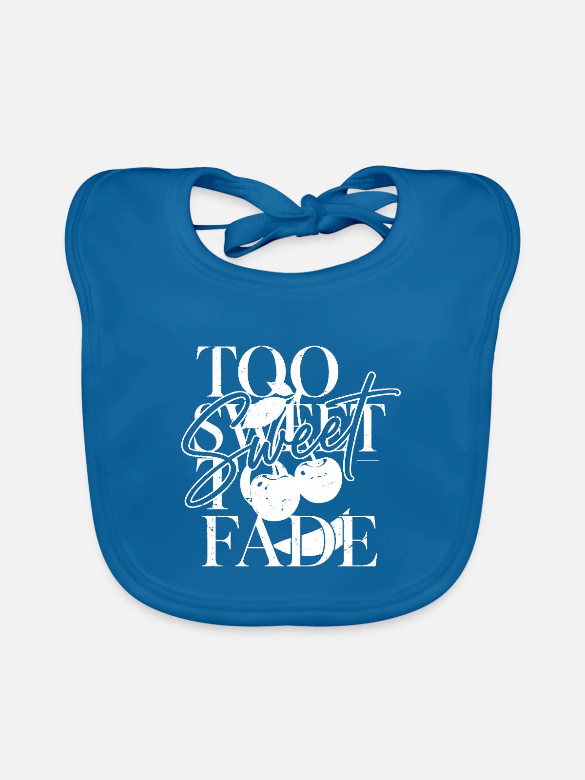 Zu süß Fade - Baby Bio-Lätzchen - Pfauenblau - Vorne