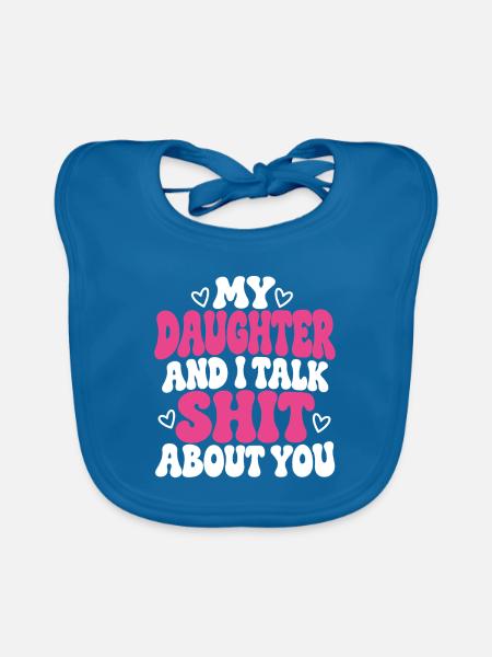 Mama Tochter Humor Geschenkidee - Baby Bio-Lätzchen - Pfauenblau