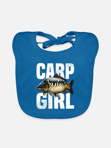 Carp Girl - Baby Bio-Lätzchen - Pfauenblau