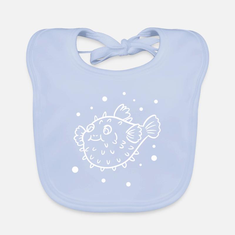 Thick puffer fish Organic Baby Bibs