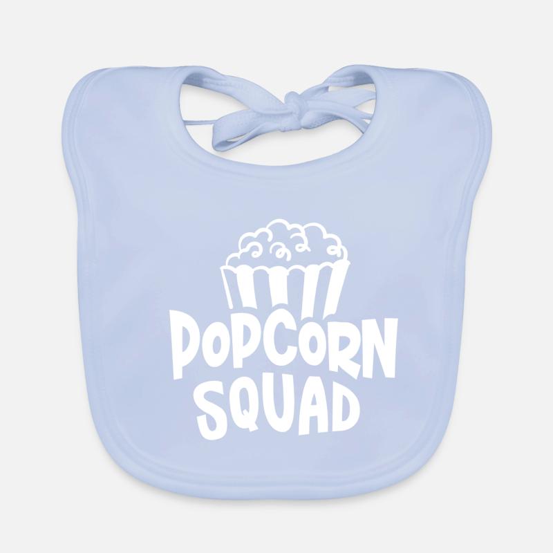 Popcorn Squad Team Popcorn Ironic Saying Corn Bavoir bio Bébé