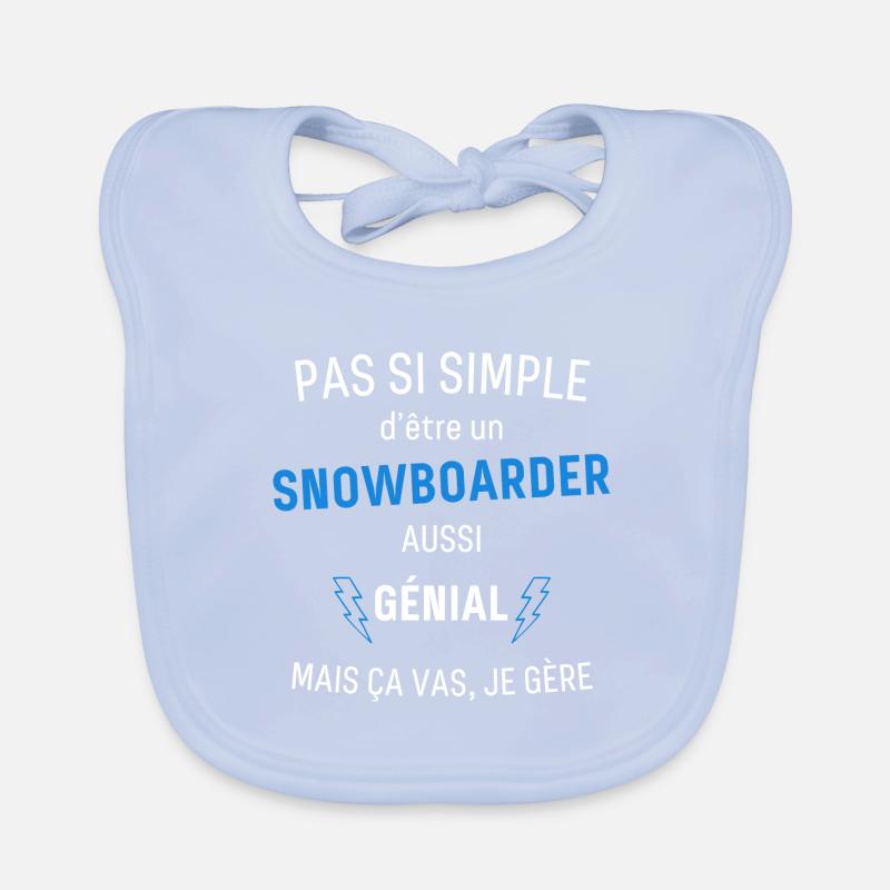 Awesome Snowboarder Organic Baby Bibs