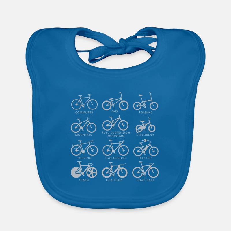 Vélos velos velos velo cycliste cyclisme - Bavoir bio Bébé - bleu paon