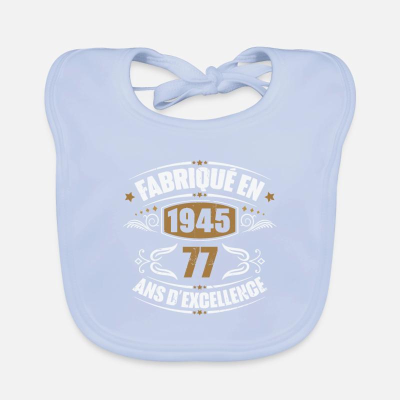 Fabriqué en 1945, 77 ans d'excellence Bavoir bio Bébé