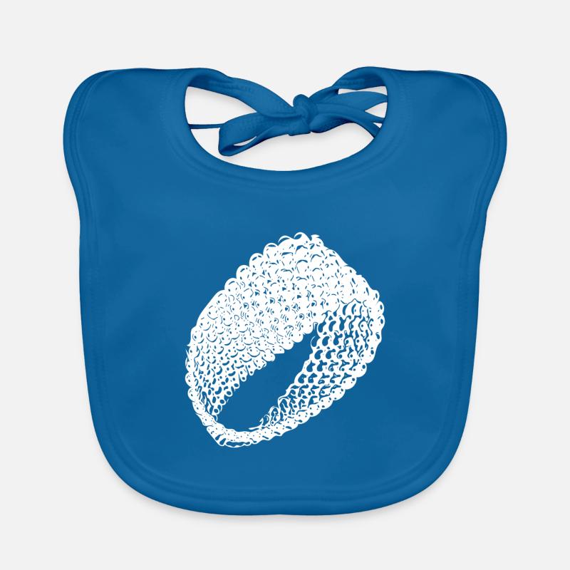 Geometric vintage Möbius loop flat surface Organic Baby Bibs