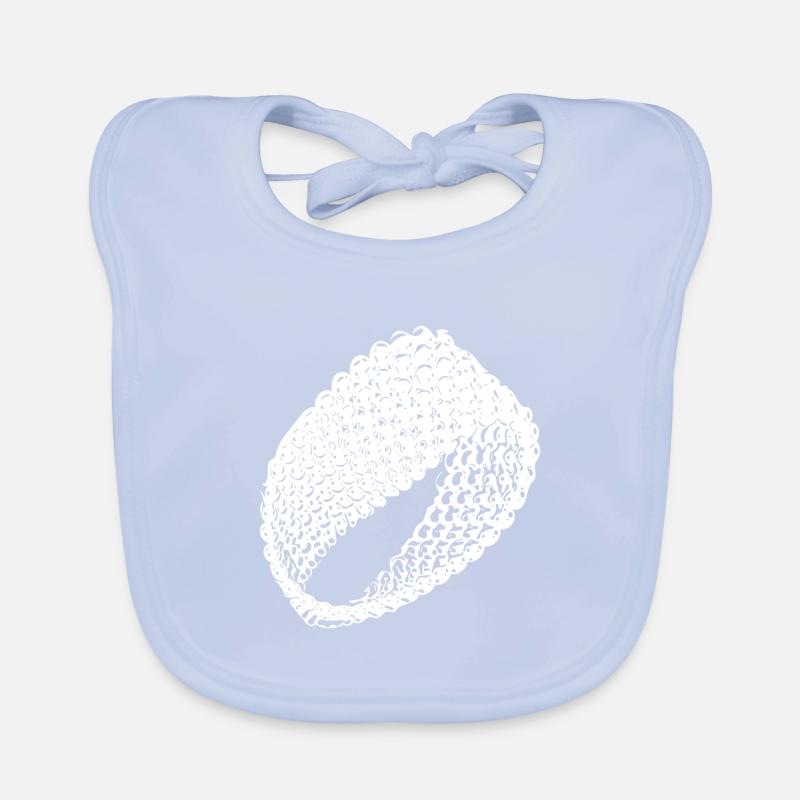 Geometric vintage Möbius loop flat surface Organic Baby Bibs