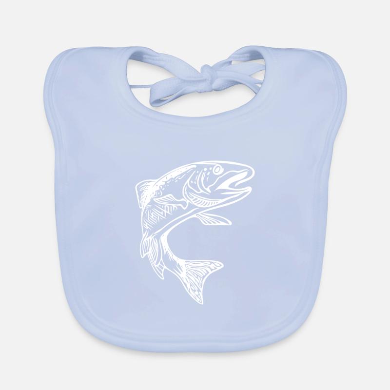 Truite vintage Omble élégant dans le saut Bavoir bio Bébé