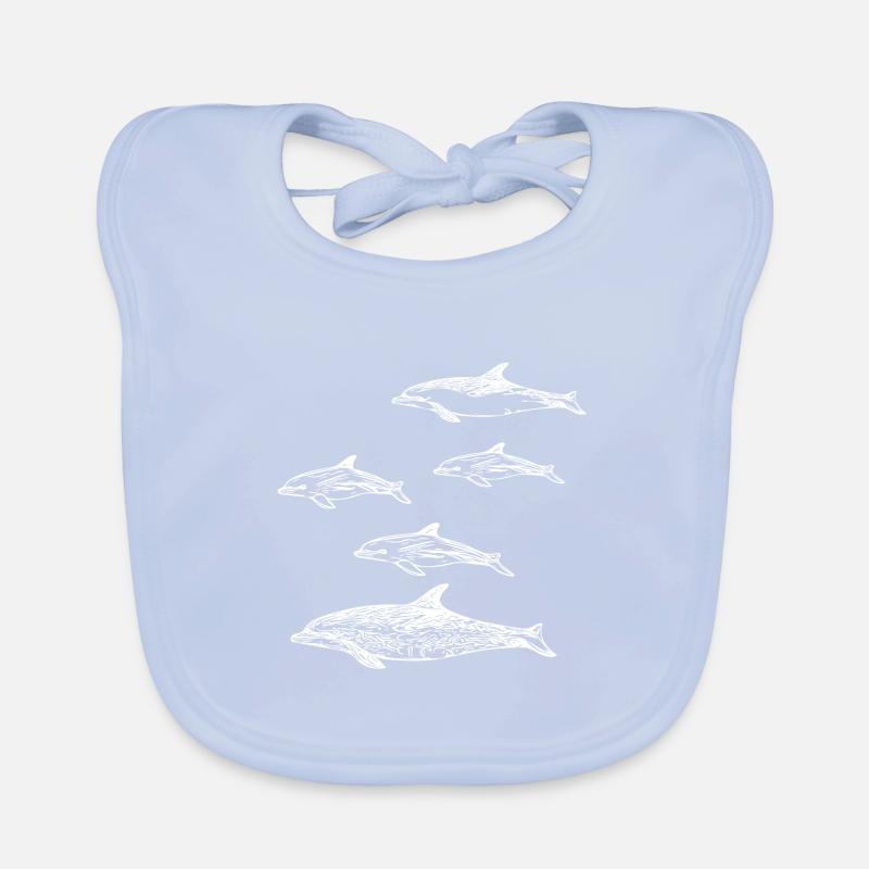 École des dauphins Bavoir bio Bébé