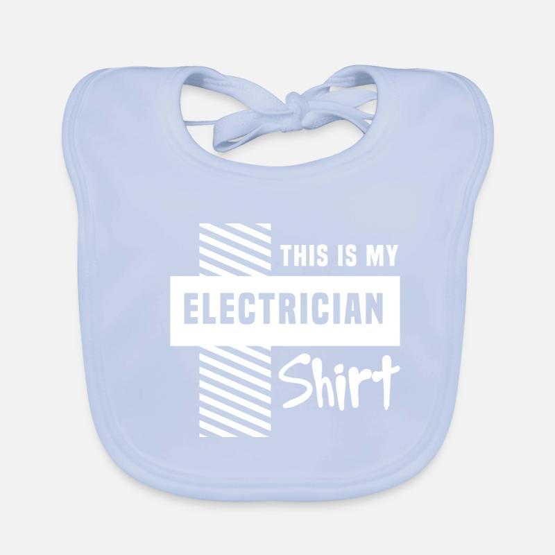 Ironic Saying Electrician Worker Electro Voltage Organic Baby Bibs