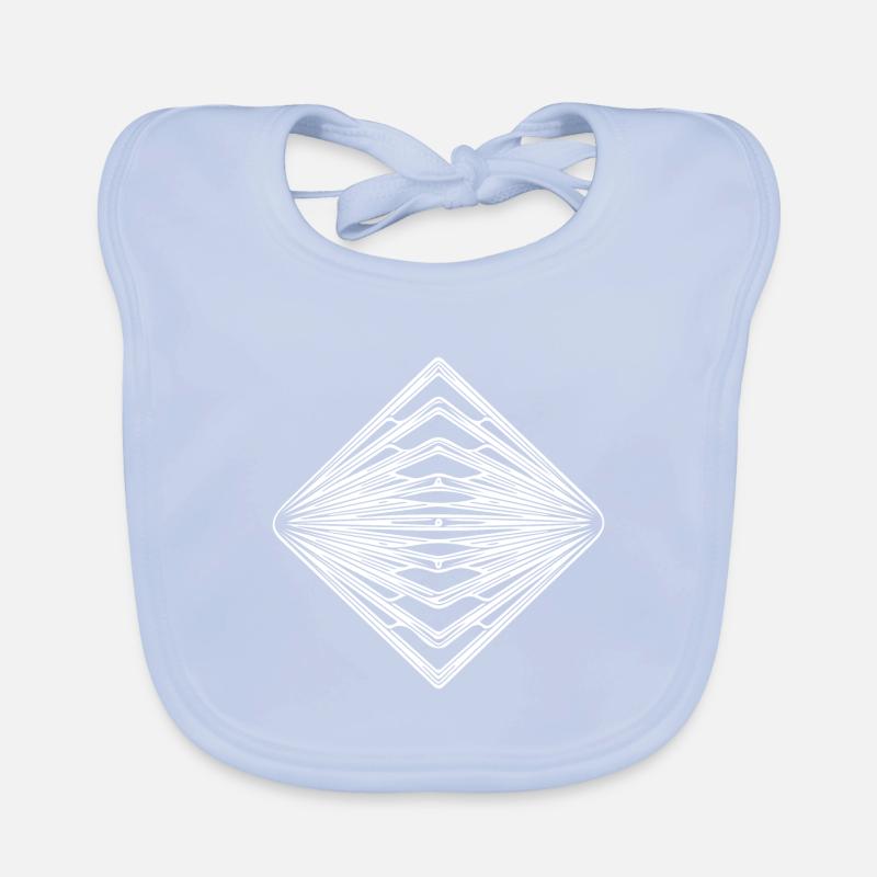 Geometric Vintage Triangle Pattern Organic Baby Bibs