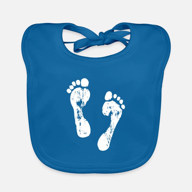 Empreintes de pas dans le sable Bavoir bio Bébé
