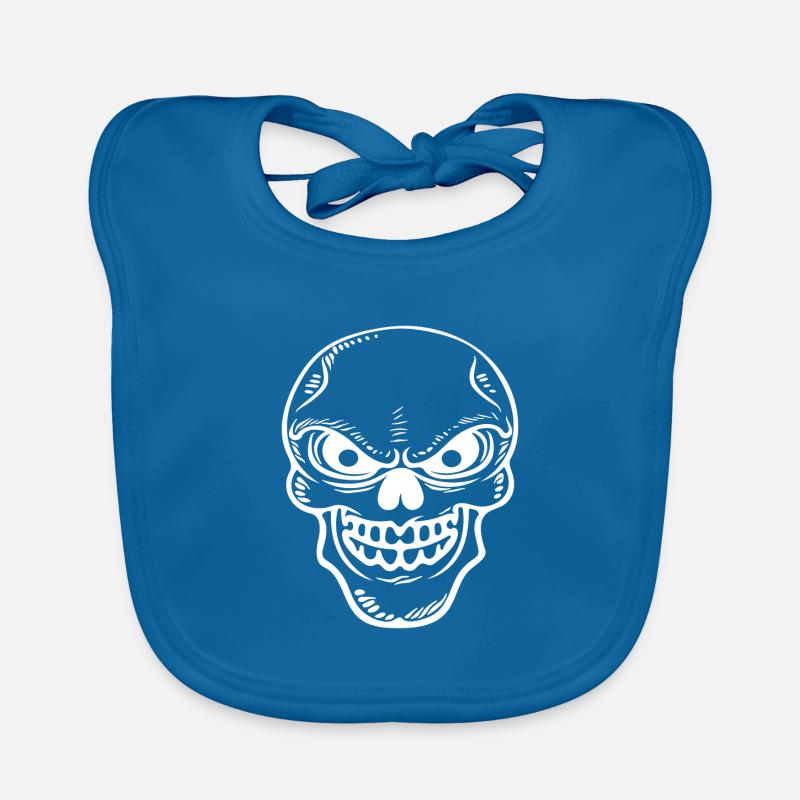 Totenkopf Knochen Halloween Schädel Baby Bio-Lätzchen