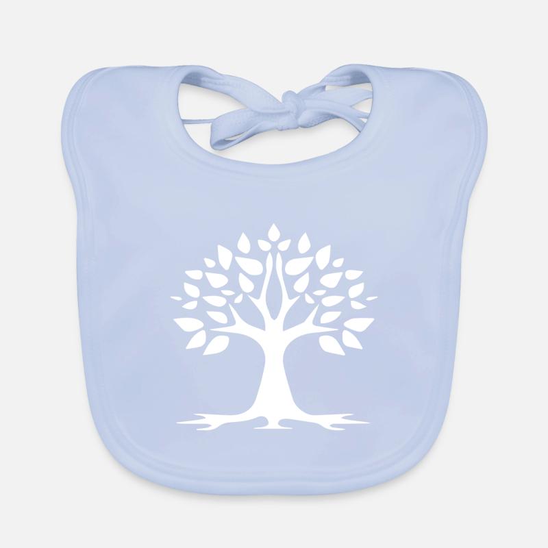 Stylized Tree Simple Tattoo Logo Organic Baby Bibs