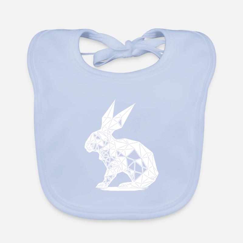 Geometric Rabbit Geometry Lines Rabbit Organic Baby Bibs