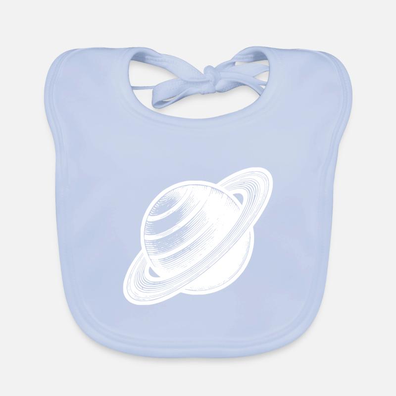 Planète aux anneaux Saturne avec système d’anneaux dans le système solaire Bavoir bio Bébé